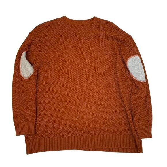 Urban Outfitters BDG Small Crew Neck Oversized Cable Knit Sweater Elbow Patches - Picture 9 of 11